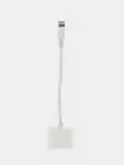 Белый переходник на два выхода для iPhone, аудио конвертер, lighting, двойной, адаптер