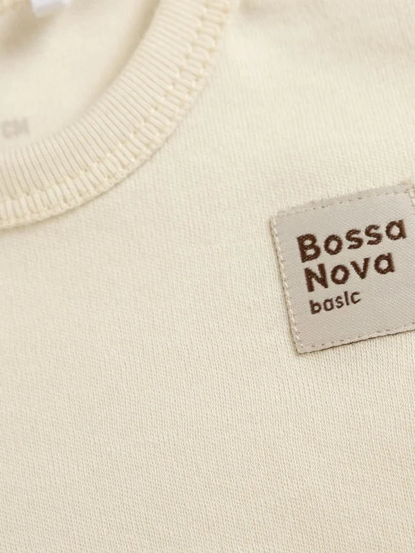 Слоновая кость боди для малыша с длинным рукавом Bossa Nova "Basic"