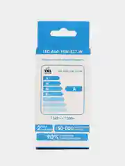 10 штук. Лампочка светодиодная на 15W E27 A60 4000K 220V VKL