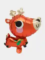 Бордовый шар новогодний фольгированный с клапаном