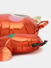 Бордовый шар новогодний фольгированный с клапаном