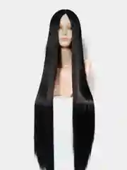 Серебряный парик длинный 100 см