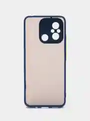 Синий чехол для Xiaomi Redmi 12C / Сяоми Редми 12С, пластиковый, матовый, с цветными кнопками