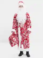 Алый костюм Деда Мороза хлопок