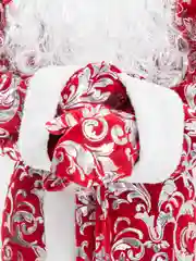 Алый костюм Деда Мороза хлопок