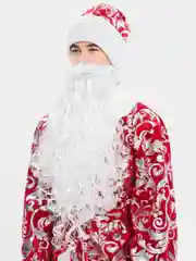 Алый костюм Деда Мороза хлопок