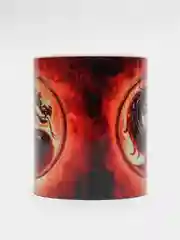 Разноцветный кружка "Мортал Комбат" (Mortal Kombat), новогодняя