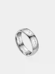 Серебряный кольцо с гравировкой из титановой стали