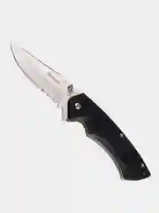 Черный нож складной полусеррейтор Ganzo G617