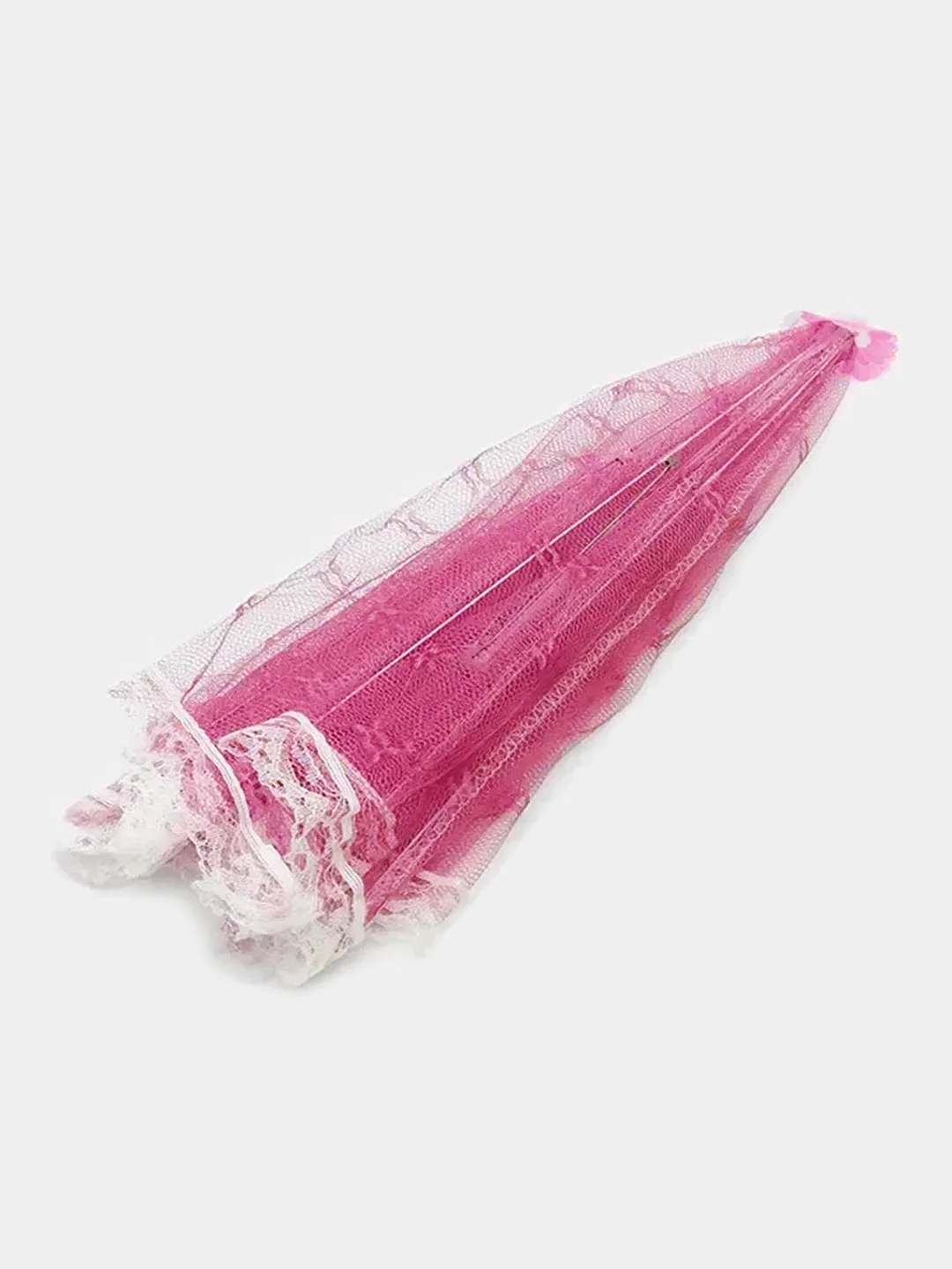 Розовый сетка для защиты продуктов от мух, зонтик