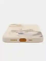 Бежевый меланж чехол для iPhone 11, 12, 13, 14, с принтом, с защитой камеры