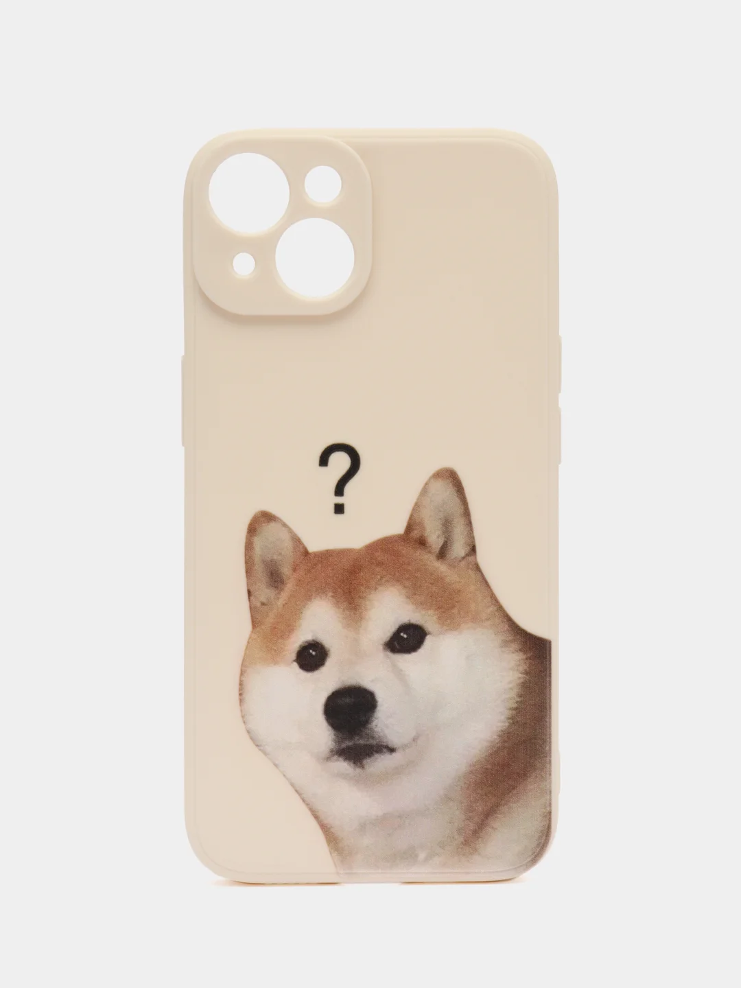 Бежевый меланж чехол для iPhone 11, 12, 13, 14, с принтом, с защитой камеры