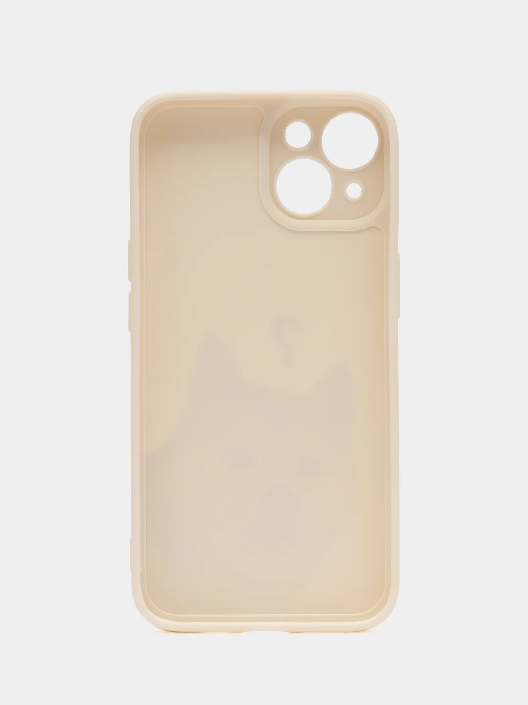Бежевый меланж чехол для iPhone 11, 12, 13, 14, с принтом, с защитой камеры