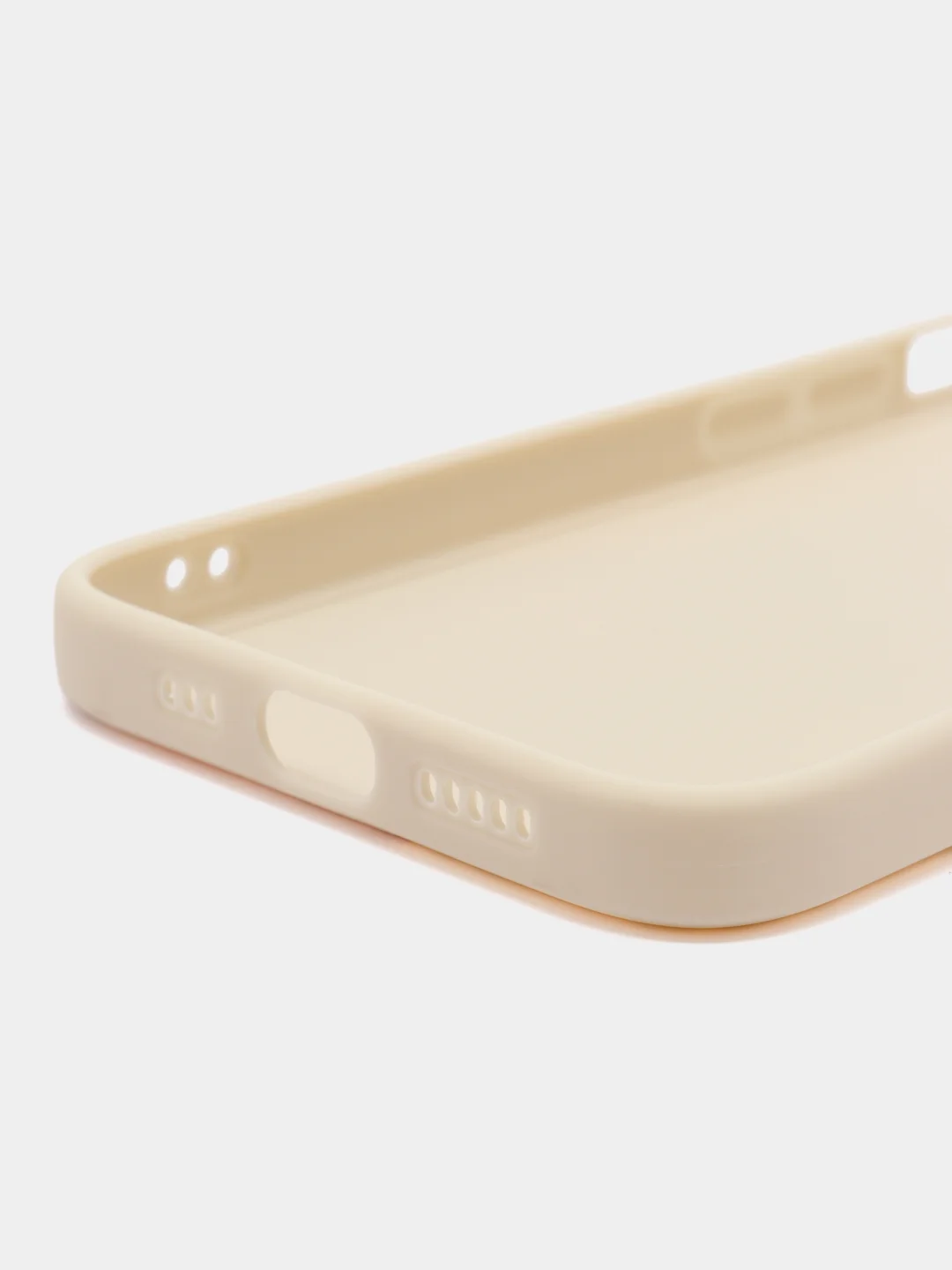 Бежевый меланж чехол для iPhone 11, 12, 13, 14, с принтом, с защитой камеры