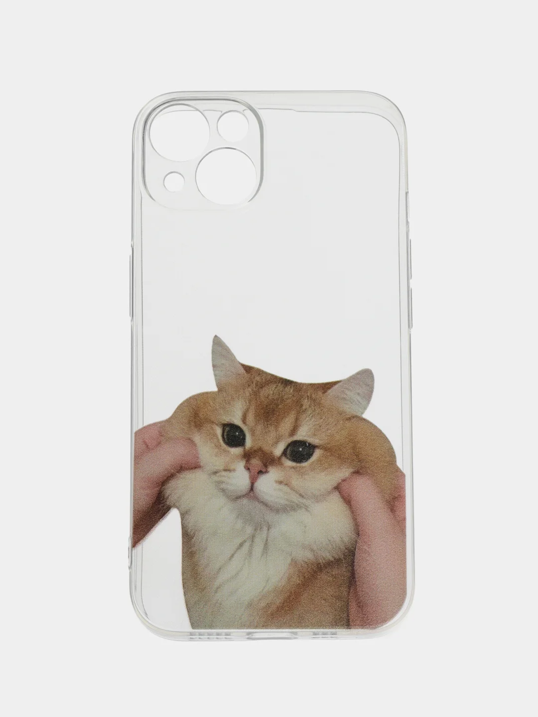Оранжевый чехол для iPhone 11 12 13 14 Pro Max mini 7 8 X XS XR с принтом коты прозрачный