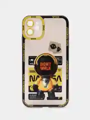 Желтый чехол для iPhone 11 12 13 14 Pro Max с принтом с защитой камеры космос астронавт айфон