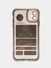 Оранжевый чехол для iPhone 11 12 13 14 Pro Max с принтом с защитой камеры космос астронавт айфон