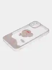 Розовый чехол для iPhone 11 12 13 14 Pro Max с принтом с защитой камеры космос астронавт айфон