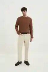Коричневый джемпер мужской Finn Flare теплый