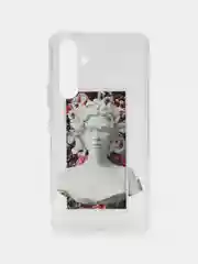 Аметистовый силиконовый чехол для Samsung Galaxy A54 (Самсунг Галакси А54), с принтом, с рисунком