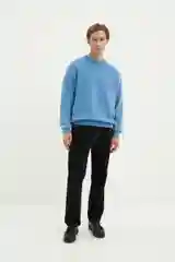 Голубой джемпер мужской Finn Flare теплый