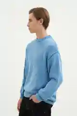 Голубой джемпер мужской Finn Flare теплый