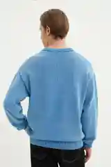 Голубой джемпер мужской Finn Flare теплый