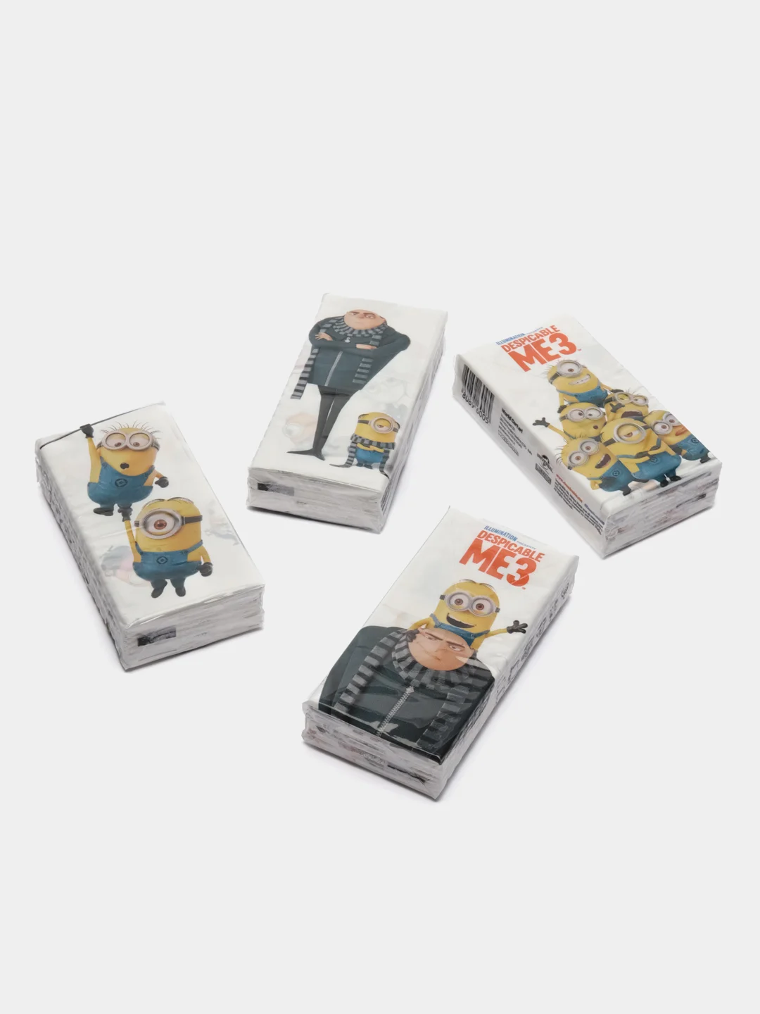 Бумажные платочки"Гадкий Я 3" с рисунком,4сл,10 пачек,9л,21х21 см,World Cart (KGDM3-HS-02)
