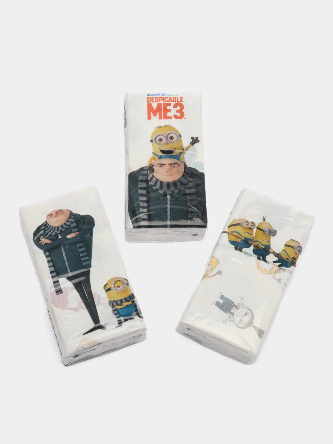 Набор из 20 бумажных платочков"Гадкий Я 3"с рис,4сл,9л,21х21см,World Cart (KGDM3/набор/20)