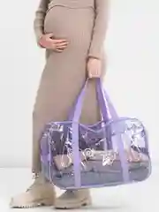 Сумка в роддом прозрачная, водонепроницаемая, 1 шт, светло-фиолетовая