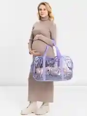 Сумка в роддом прозрачная, водонепроницаемая, 1 шт, светло-фиолетовая
