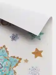 Зеленый наклейка новогодняя, на окно, со светящимся слоем, 14,8 х 10,5 см