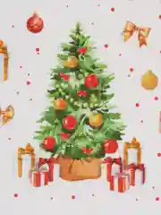 Золотой наклейка новогодняя, на окно, со светящимся слоем, 14,8 х 10,5 см