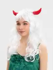 Белый парик карнавальный