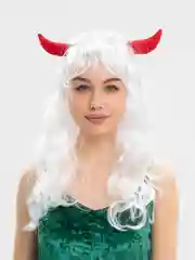 Белый парик карнавальный