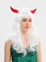 Белый парик карнавальный