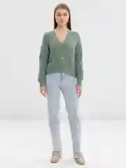 Зелёный хаки кардиган