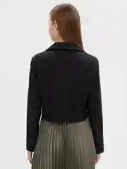 Черный пиджак укороченный, черный