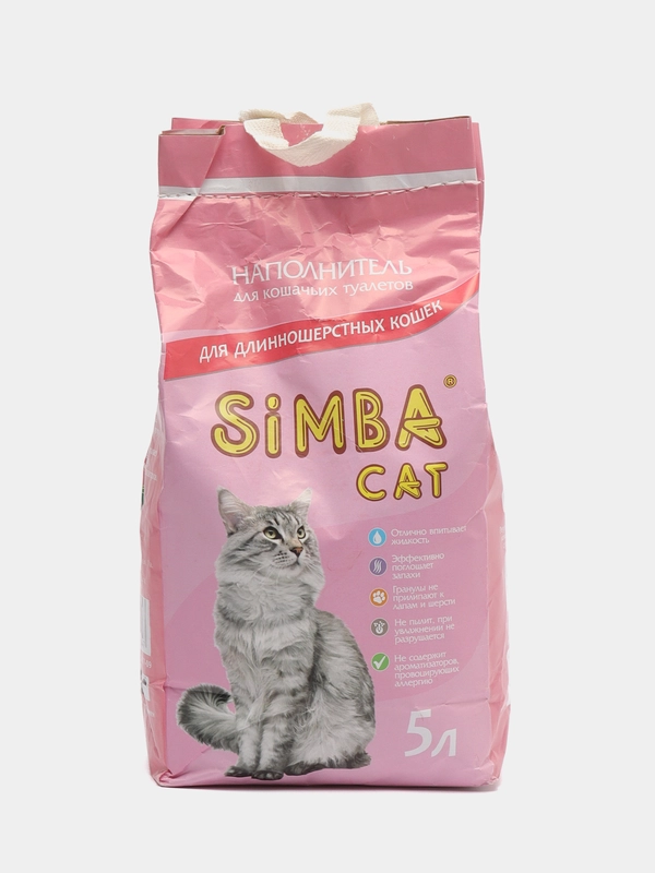 Наполнитель для кошачьего туалета Simba Cat впитывающий 5л наполнитель для кошек