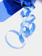 Синий бант "Шар"  для подарка