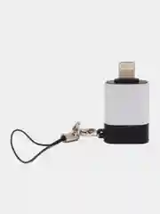 Серый адаптер OTG Lightning для iPhone переходник Type-C / Micro / Ligtning iPhone