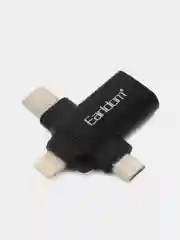 Тёмно-серый адаптер OTG Lightning для iPhone переходник Type-C / Micro / Ligtning iPhone