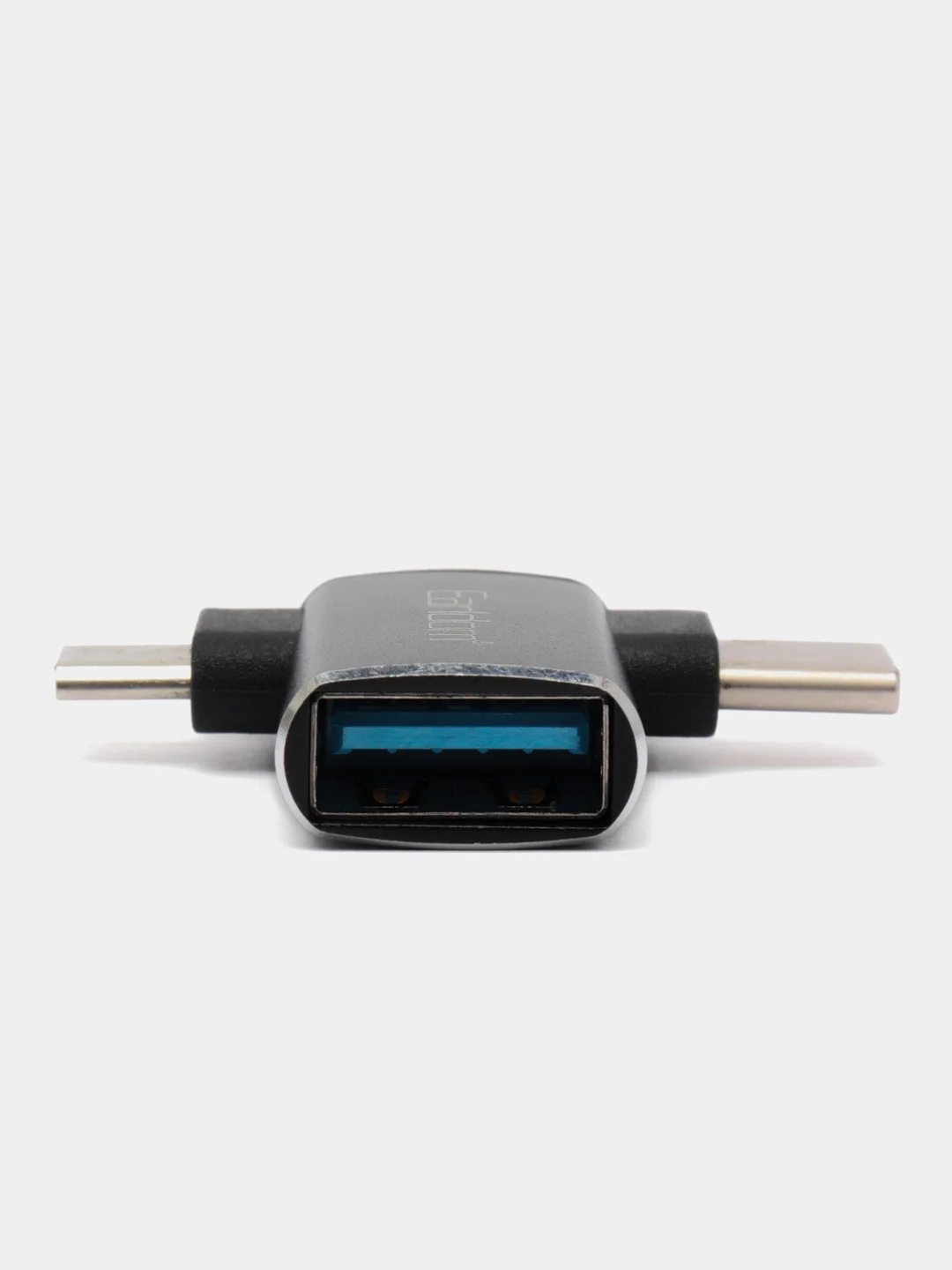Тёмно-серый адаптер OTG Lightning для iPhone переходник Type-C / Micro / Ligtning iPhone