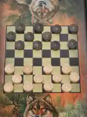 Нарды "Волки", деревянная доска 40 x 40 см, с полем для игры в шашки