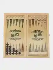 Нарды "Волки", деревянная доска 40 x 40 см, с полем для игры в шашки