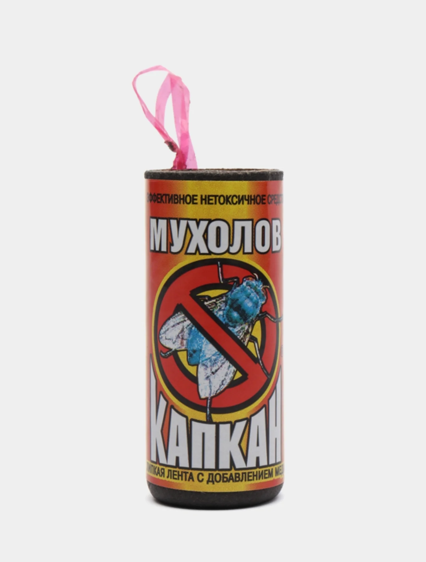 Желтый липкая лента от мух с добавлением мёда "Капкан"