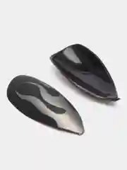 Зеленый накладные ногти, с дизайном