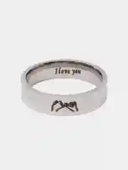 Серебряный кольцо на Новый Год "I love you", "Я люблю тебя"