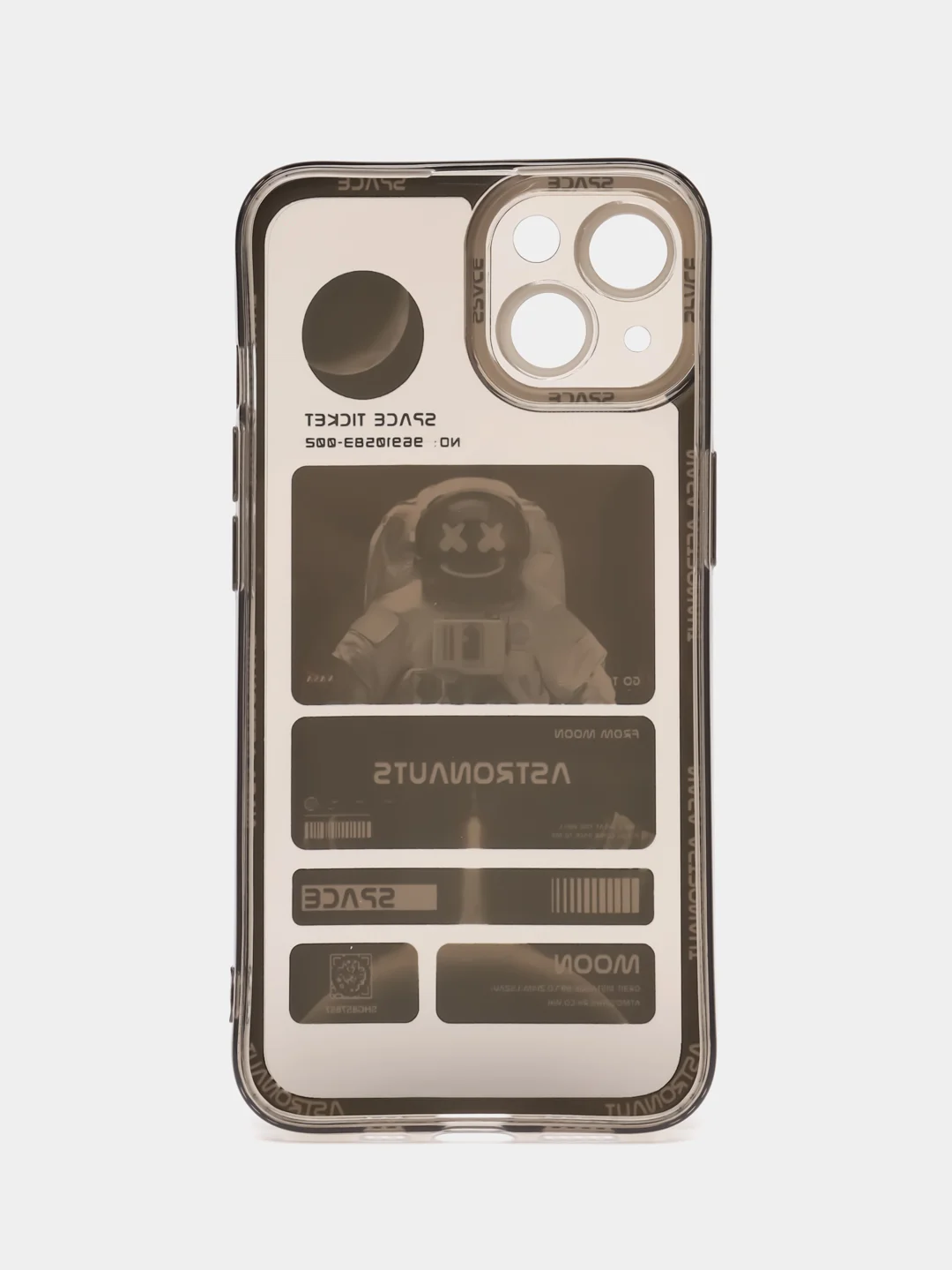 Белый чехол для iPhone 11 12 13 14 Pro Max с принтом с защитой камеры космос астронавт айфон