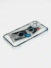 Синий чехол для iPhone 11 12 13 14 Pro Max с принтом с защитой камеры космос астронавт айфон